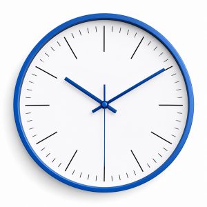 Modern Blue Wall Clock – Silent Analog Round Wall Clock for Home & Office